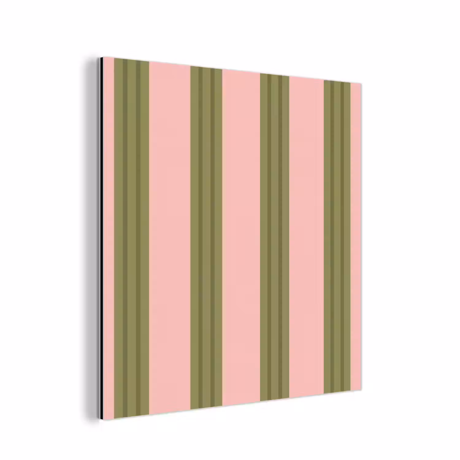 Patroon - Strepen - Abstract - Roze - Groen aluminium wit klein -3d