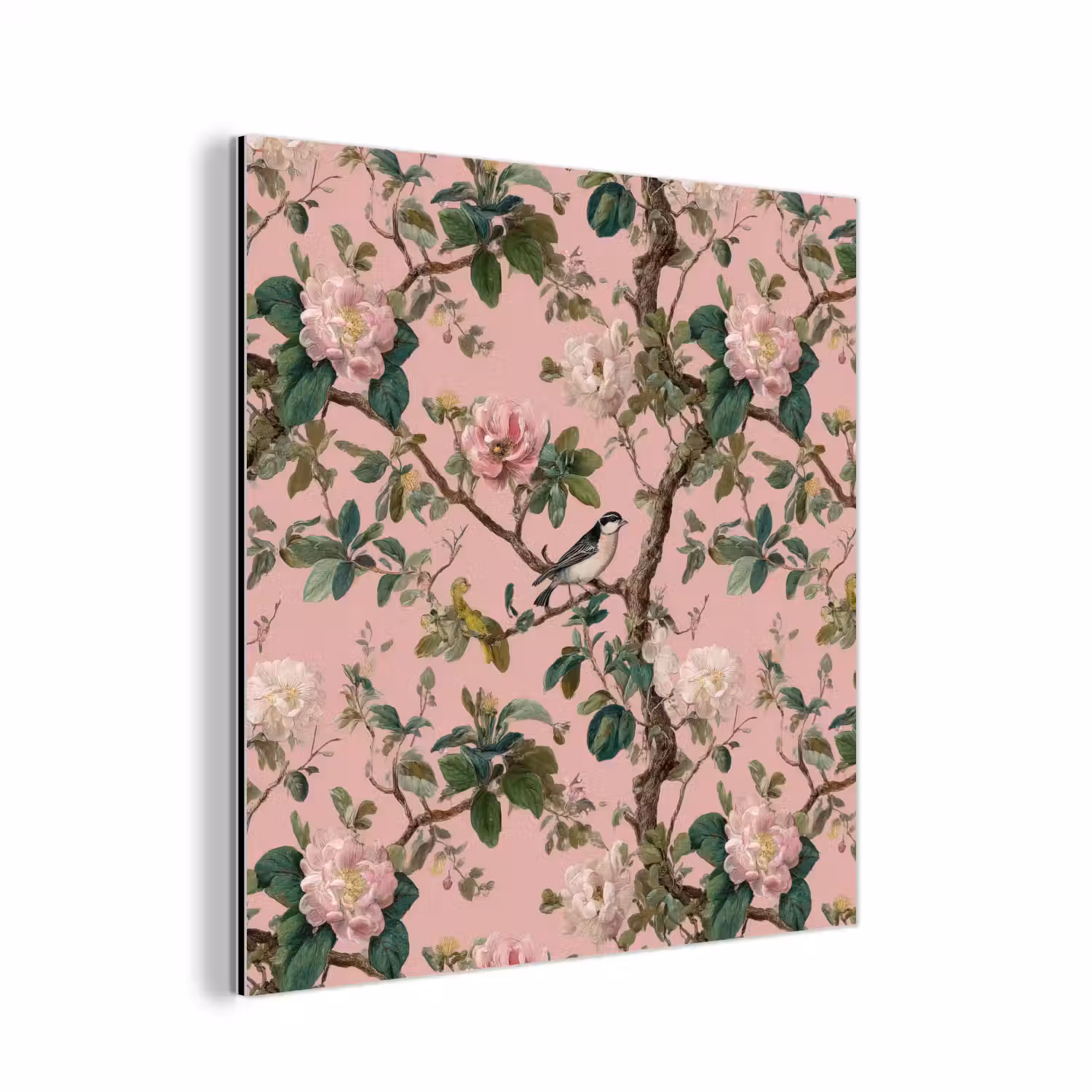 Pioenrozen - Botanisch - Vogel aluminium wit klein 46 -3d