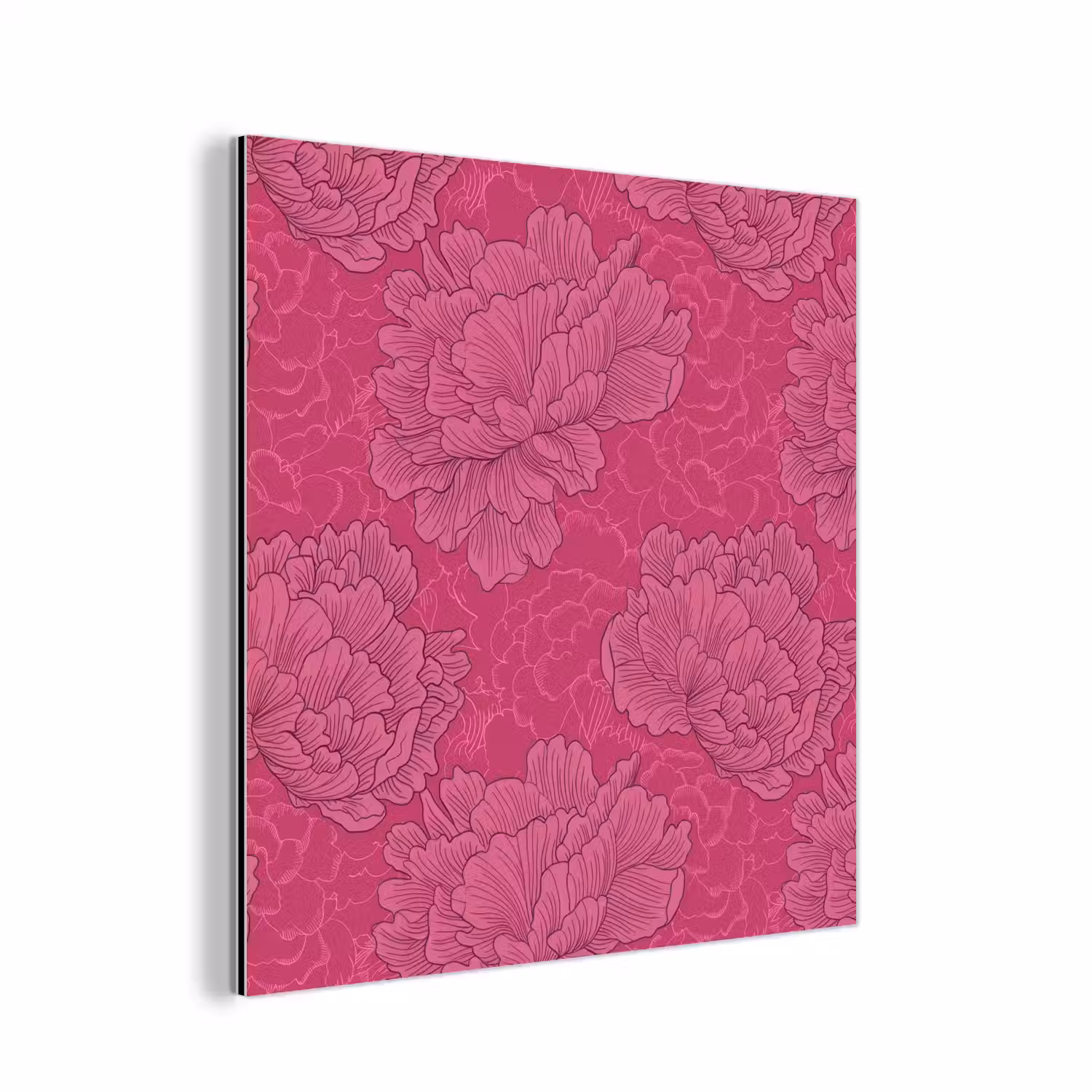Pioenrozen - Energiek - Roze aluminium wit klein 46 -3d