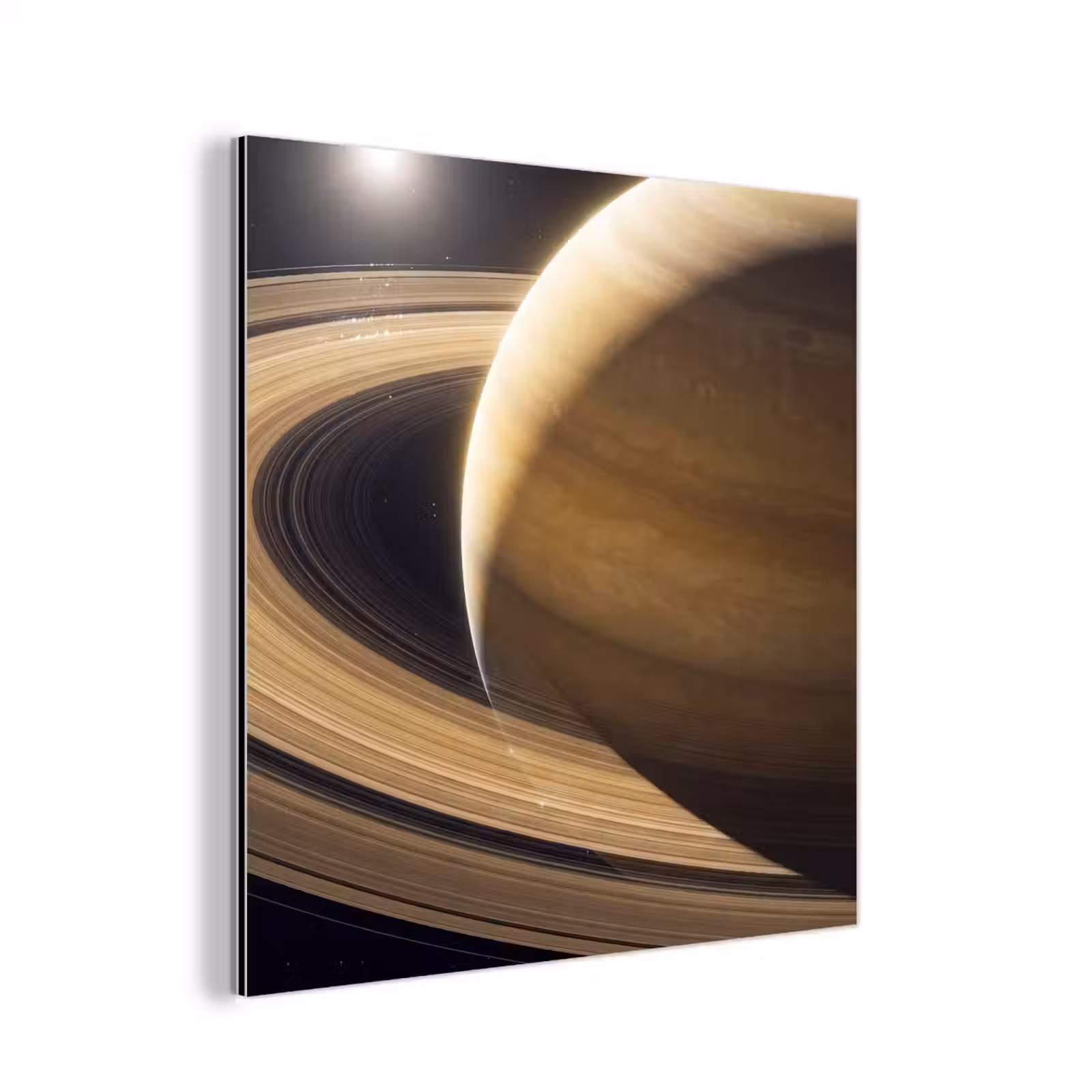 Aluminium schilderij - Planeet - Ringen - Ruimte - Planeet - Ringen - Ruimte aluminium wit klein