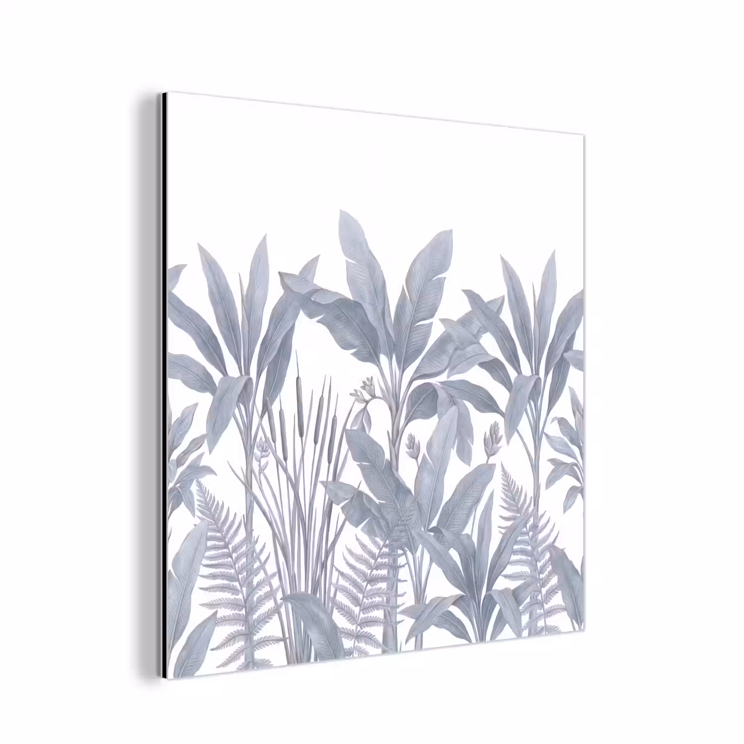Planten - Bladeren - Natuur - Grijs aluminium wit klein -3d