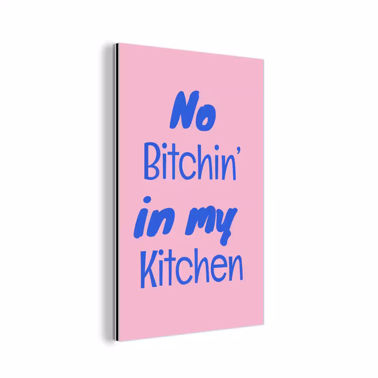 Quote - Blauw - Lettertype - Keuken aluminium wit klein -3d
