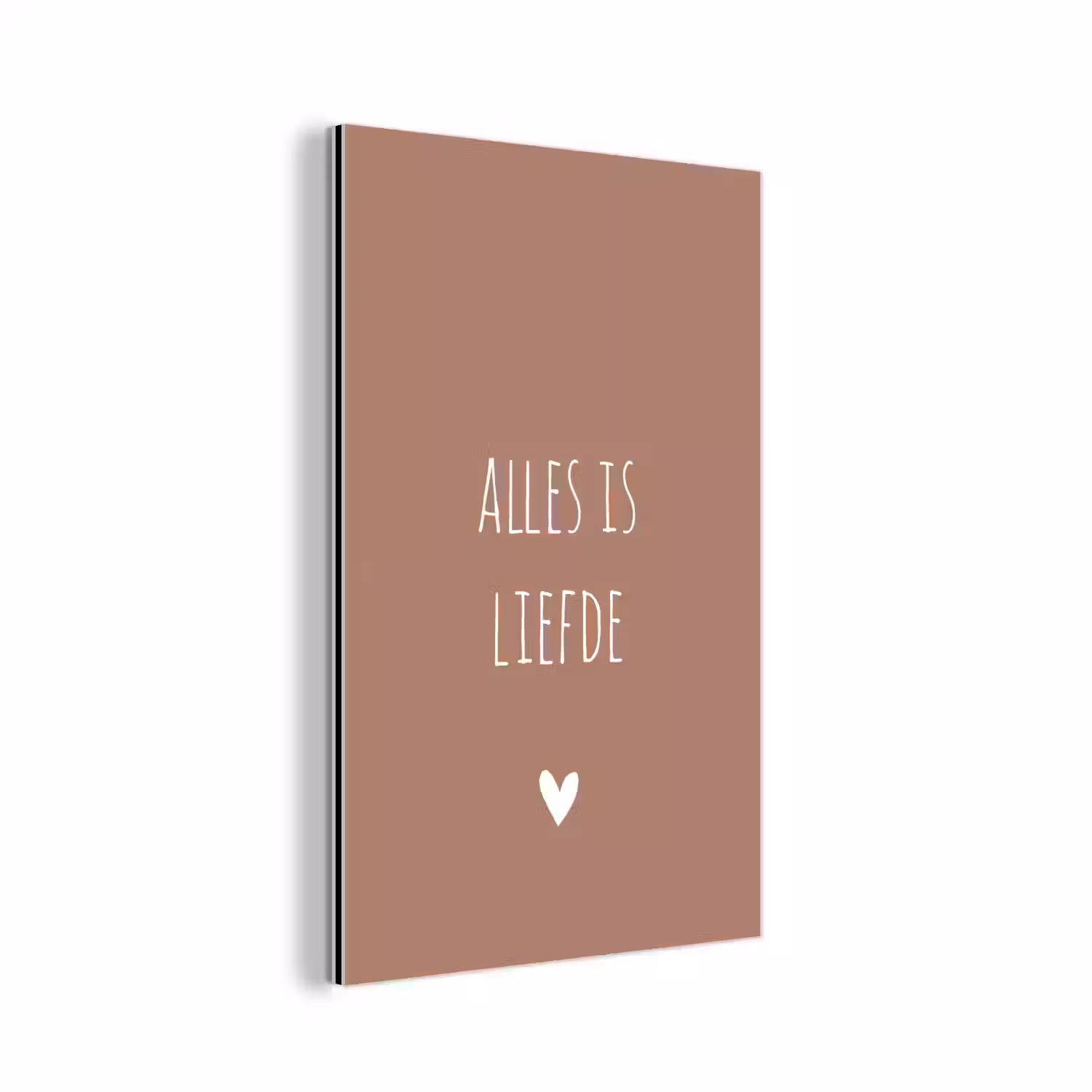 Quotes - Bløf - Alles is liefde - Spreuken aluminium wit klein -3d