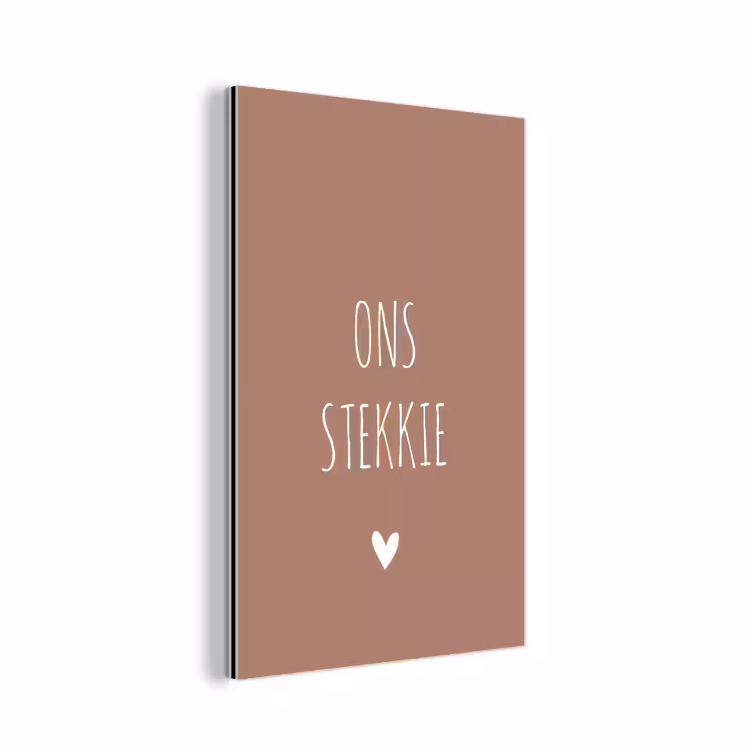 Quotes - Ons stekkie - Spreuken aluminium wit klein -3d