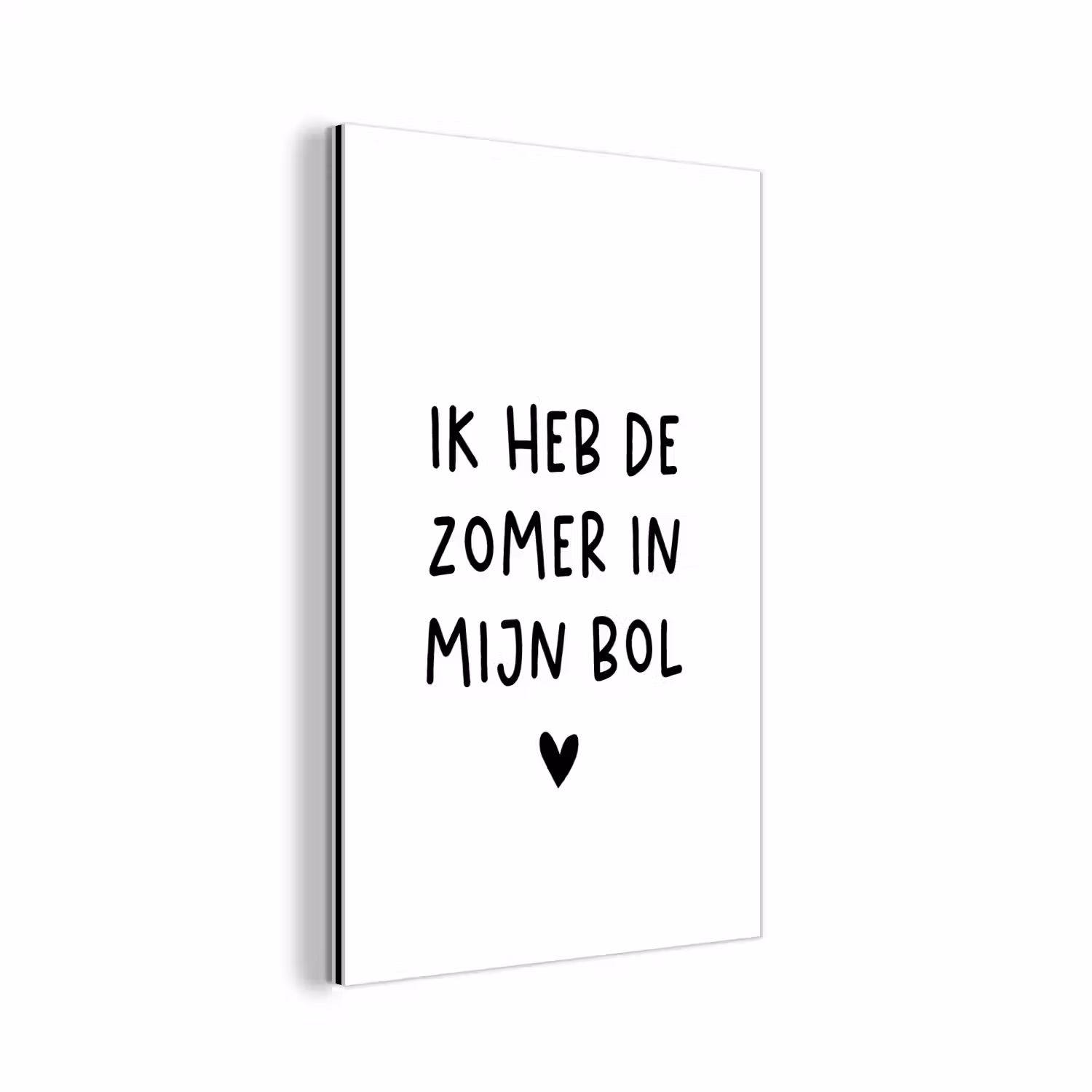 Quotes - Spreuken - André Hazes - Ik heb de zomer in mijn bol aluminium wit klein -3d