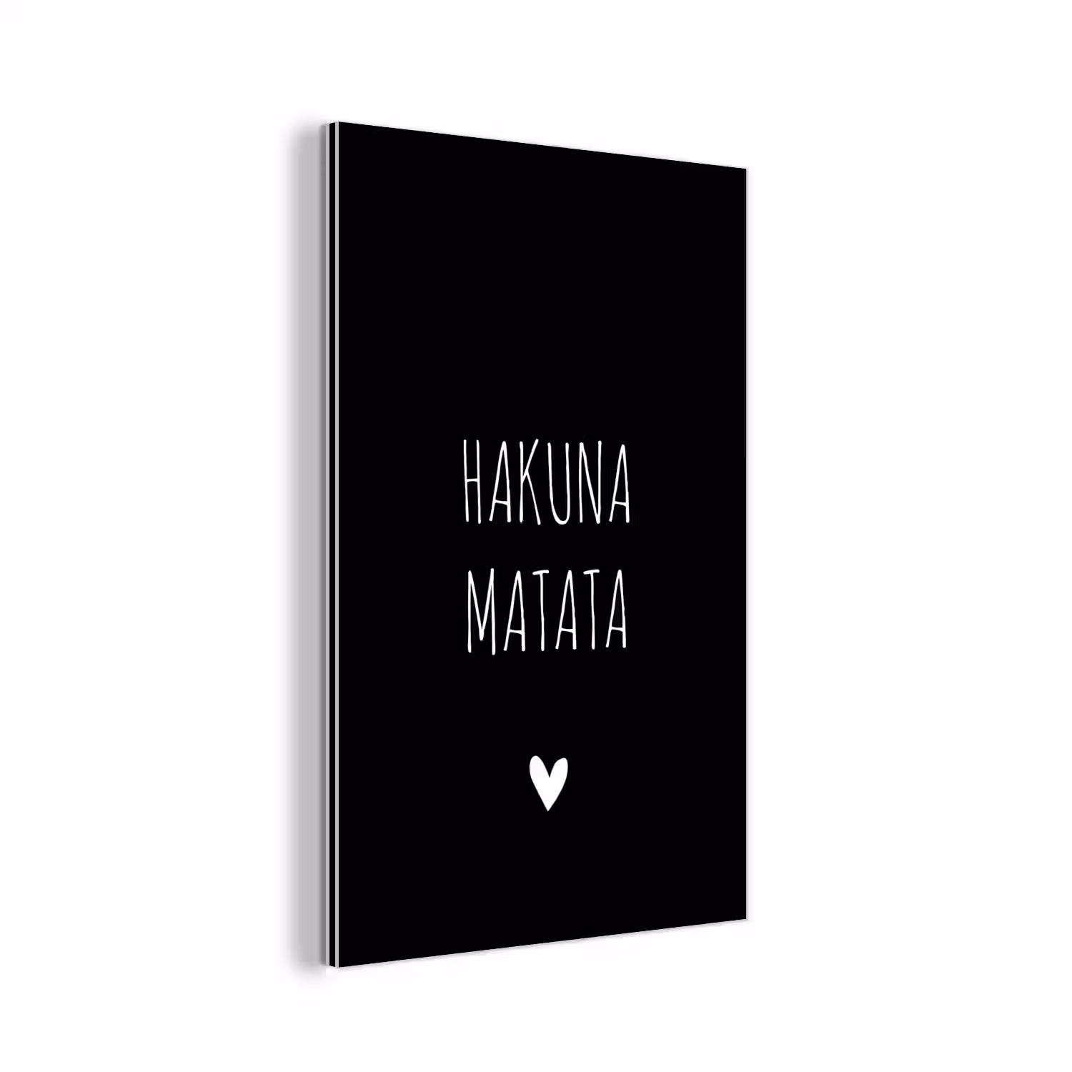 Quotes - Spreuken - Hakuna matata aluminium wit klein -3d
