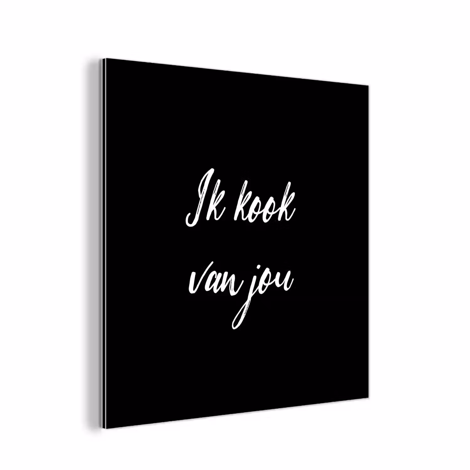 Quotes - Spreuken - Ik kook van jou - Liefde - Partner aluminium wit klein -3d