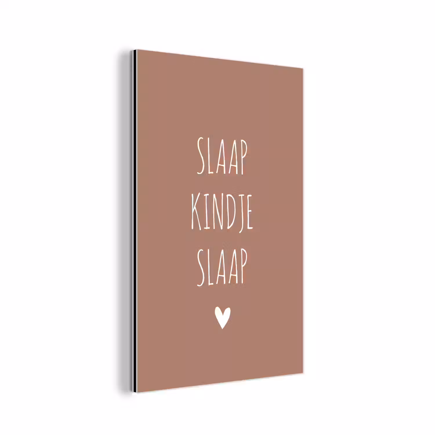 Quotes - Spreuken - Slaap kindje slaap aluminium wit klein -3d