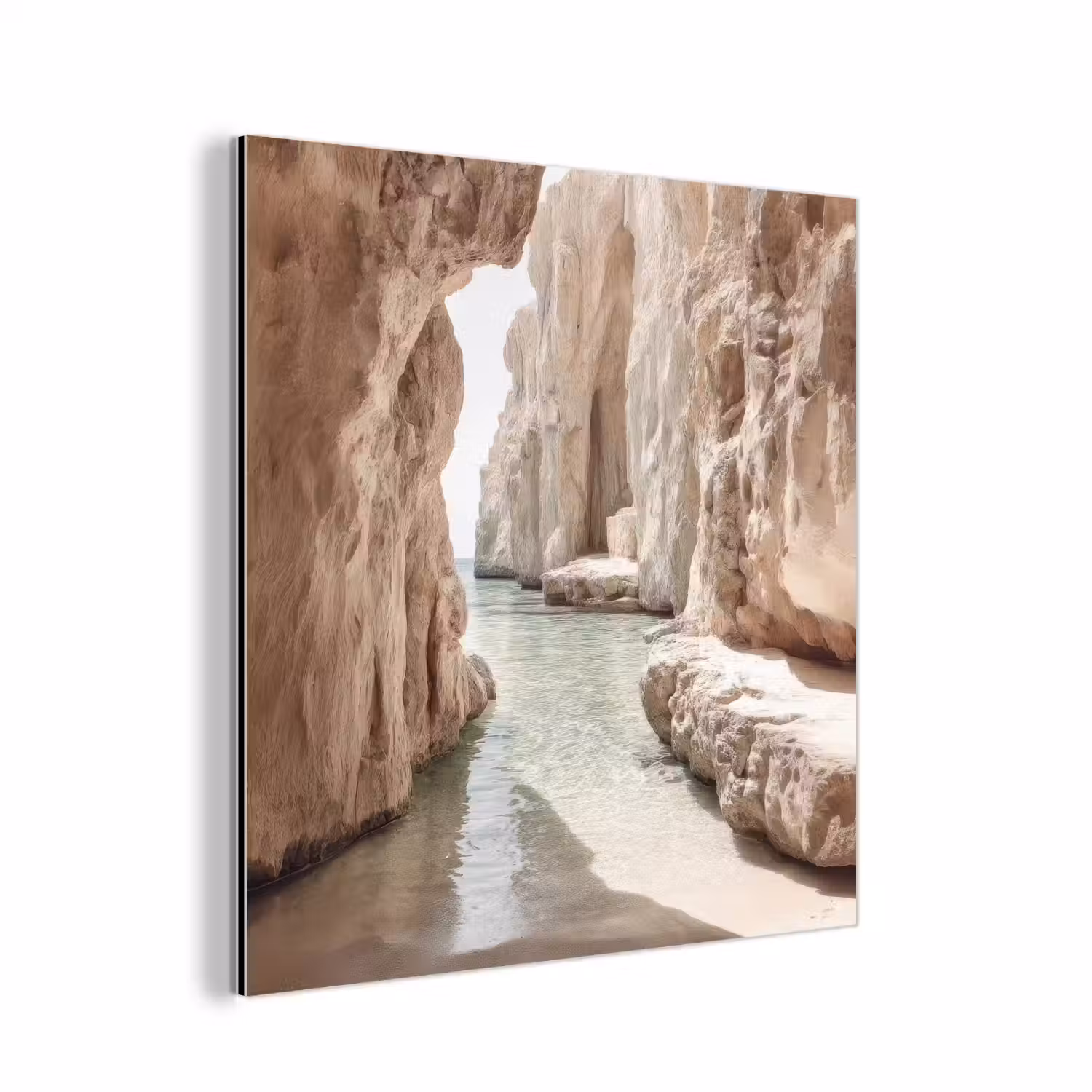 Rotsen - Zee - Zand - Kloof aluminium wit klein -3d