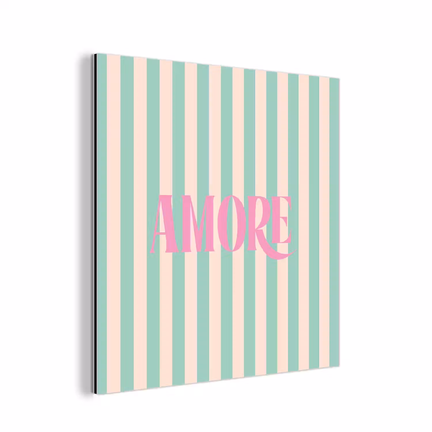 Roze - Groen - Strepen - Amore aluminium wit klein -3d