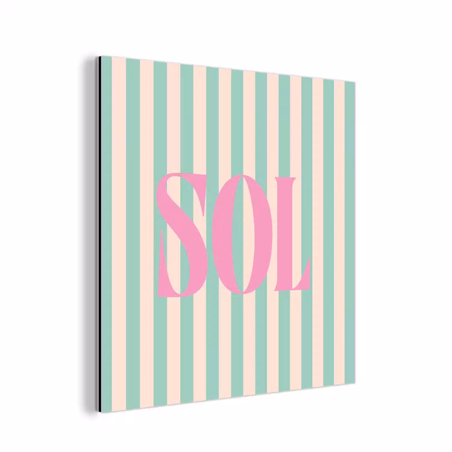Roze - Groen - Strepen - Sol aluminium wit klein -3d