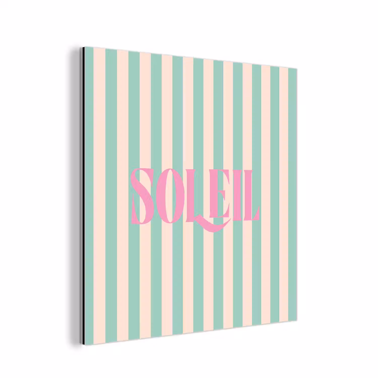 Roze - Groen - Strepen - Soleil aluminium wit klein -3d