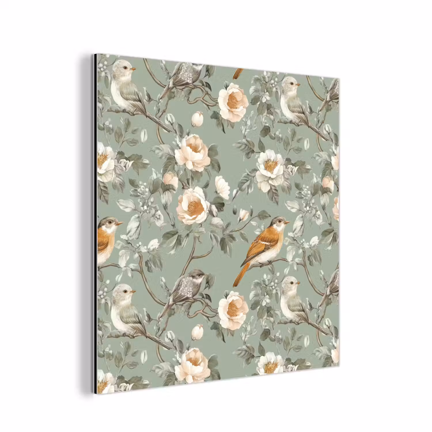 Roze - Vogels - Kleurrijk aluminium wit klein 46 -3d