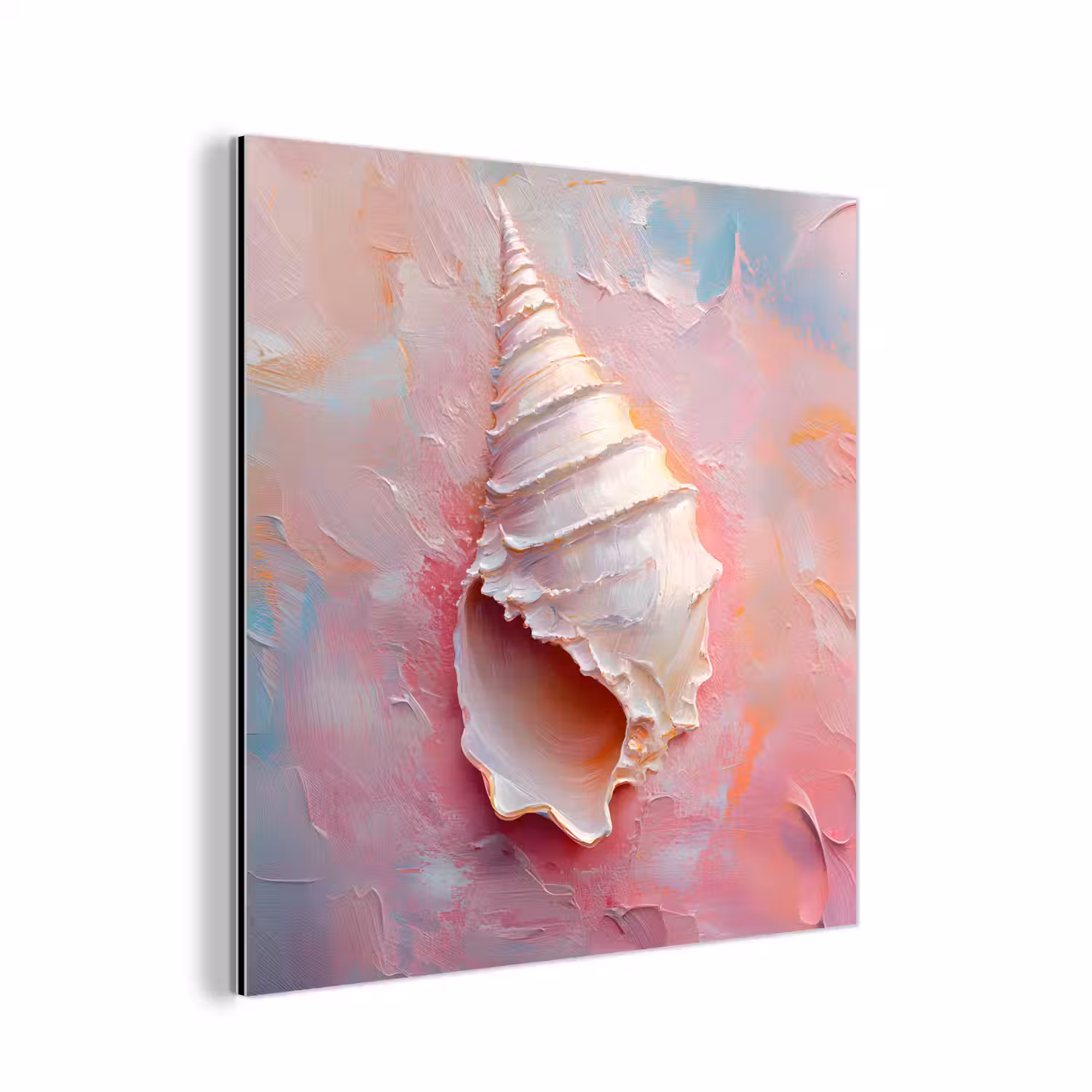 Schelp - Pastel - Pink aluminium wit klein -3d