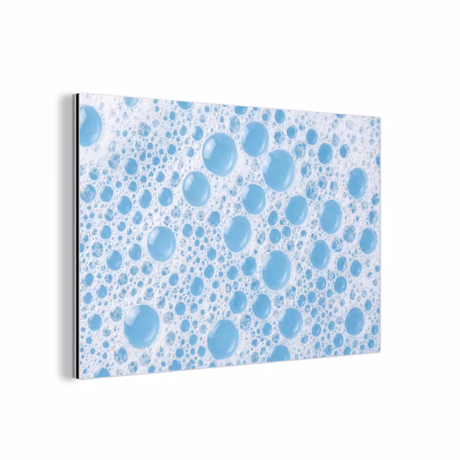 Schuim - Bubbels - Blauw aluminium wit klein -3d
