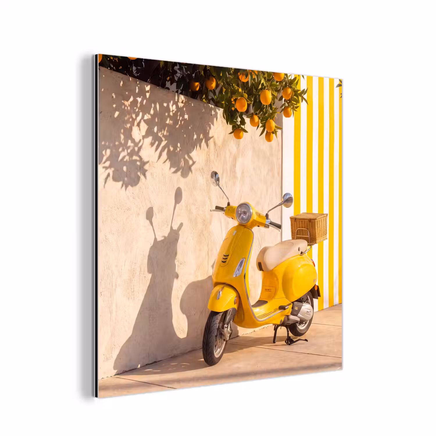 Scooter - Natuur - Zomer - Geel - Mediterraan aluminium wit klein -3d