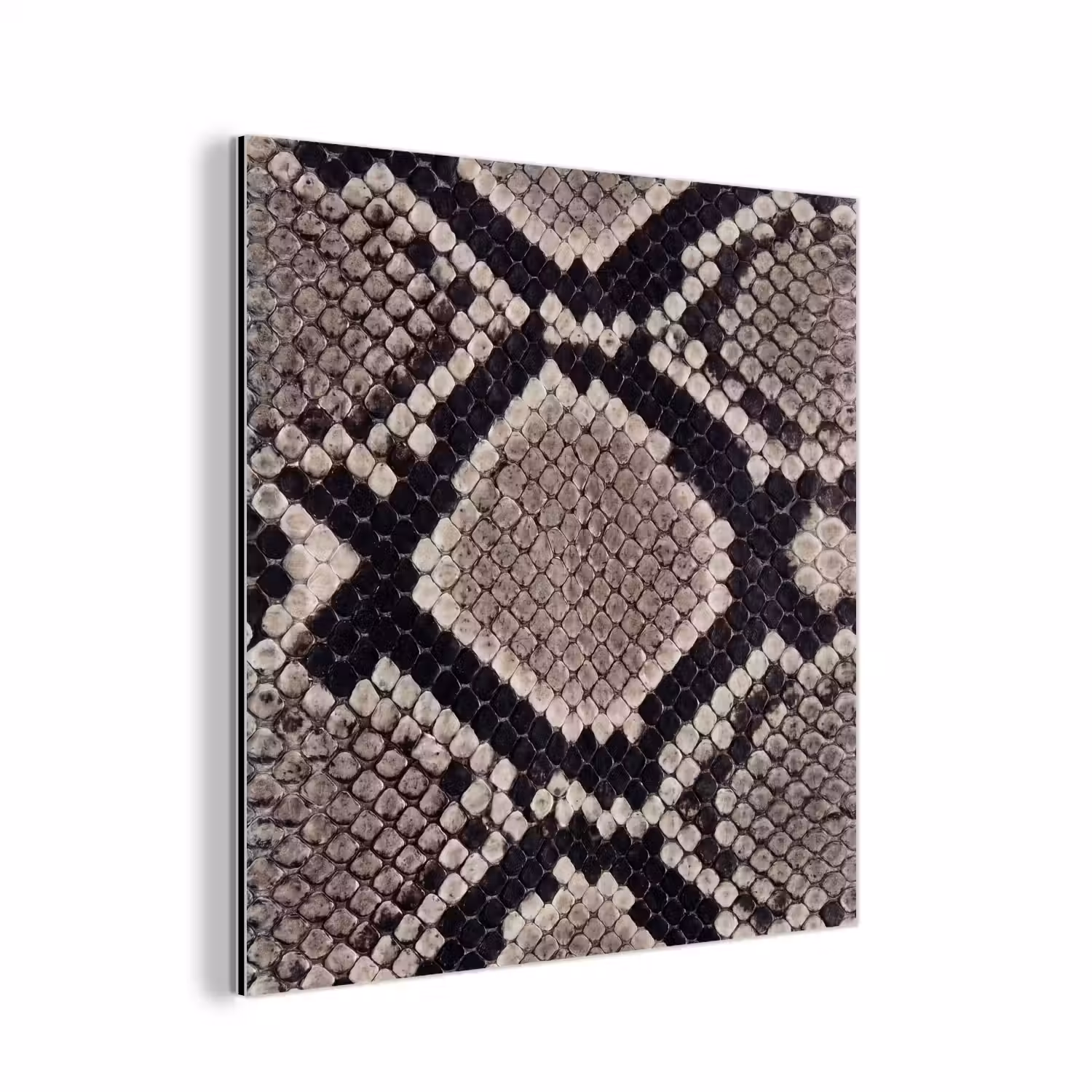 Slangenleer - Patroon - Beige aluminium wit klein -3d