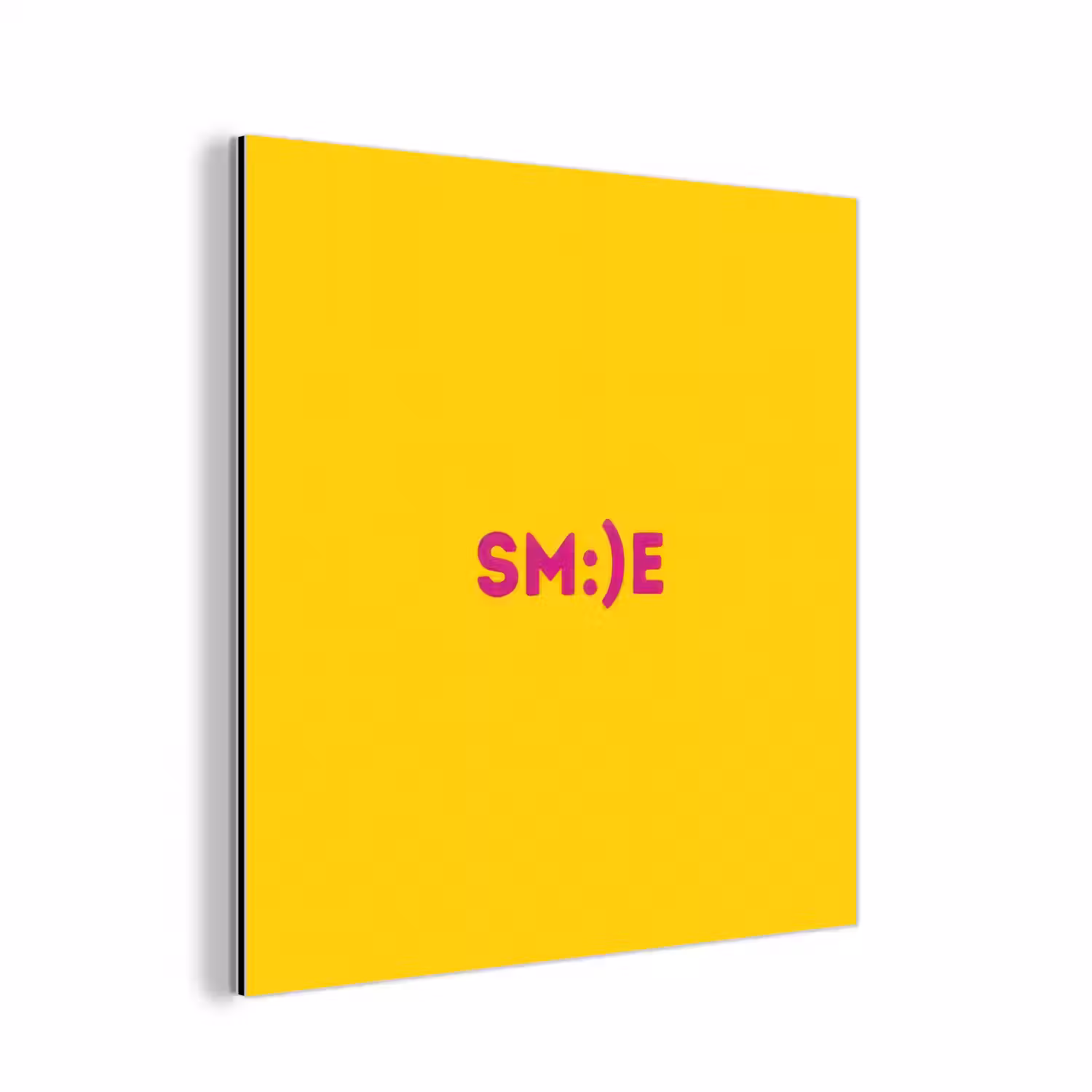Smile - Roze - Geel aluminium wit klein -3d