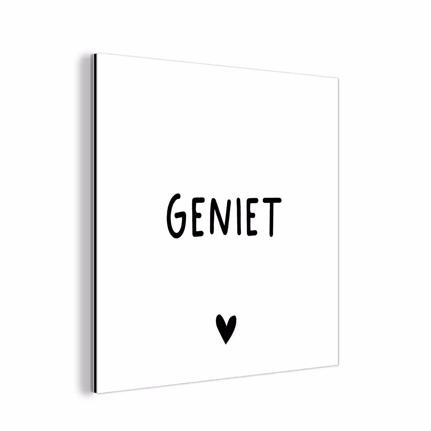 Spreuken - Geniet - Quotes aluminium wit klein -3d