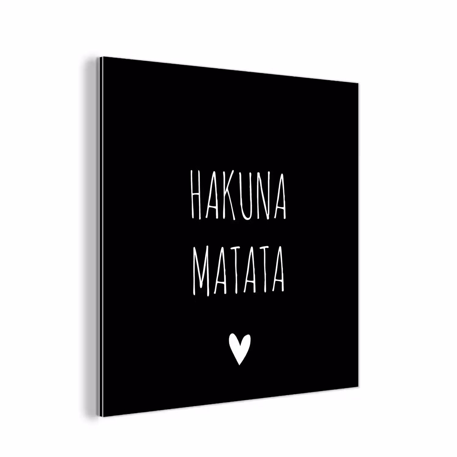 Spreuken - Hakuna matata - Quotes aluminium wit klein -3d