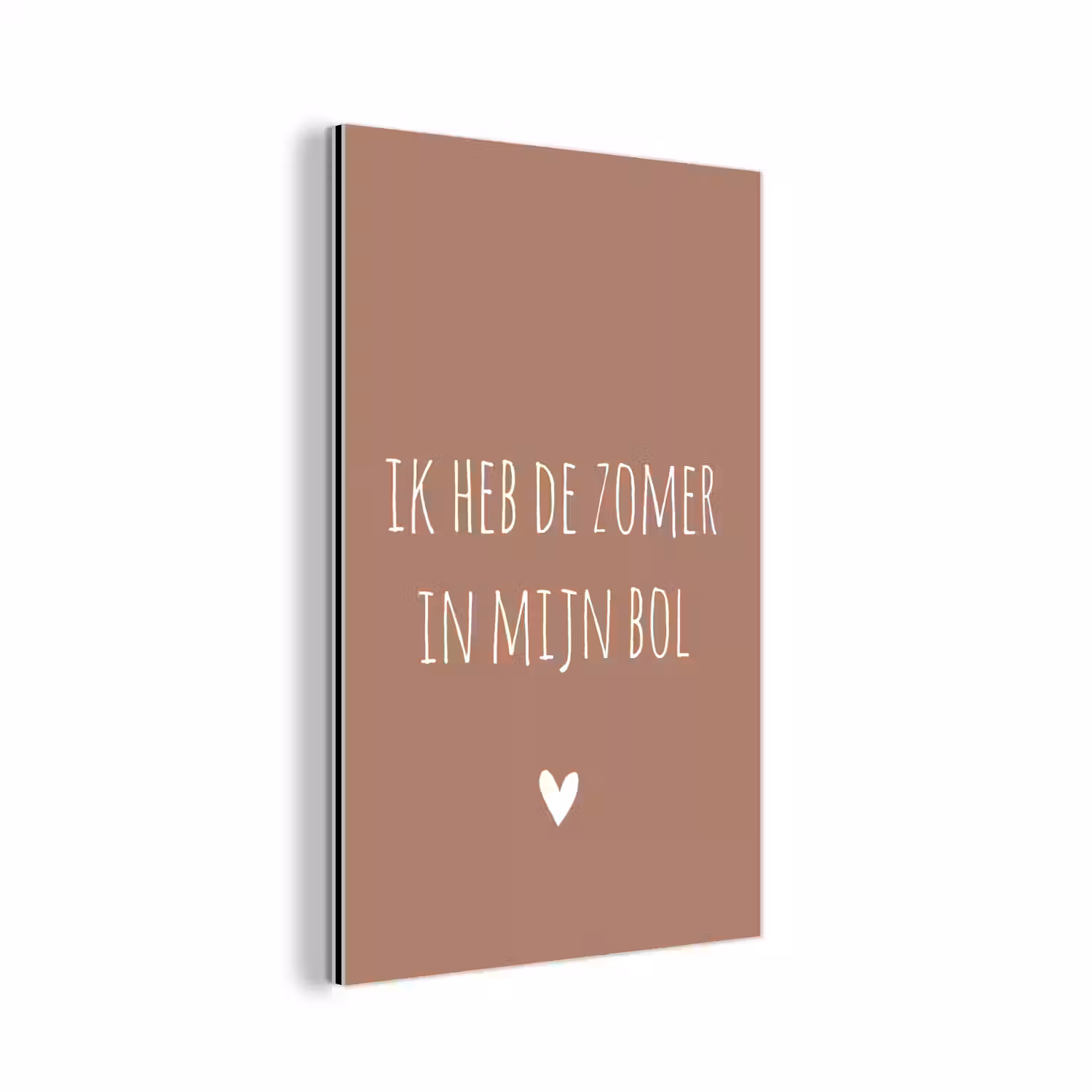 Spreuken - Ik heb de zomer in mijn bol - Quotes - André Hazes aluminium wit klein -3d