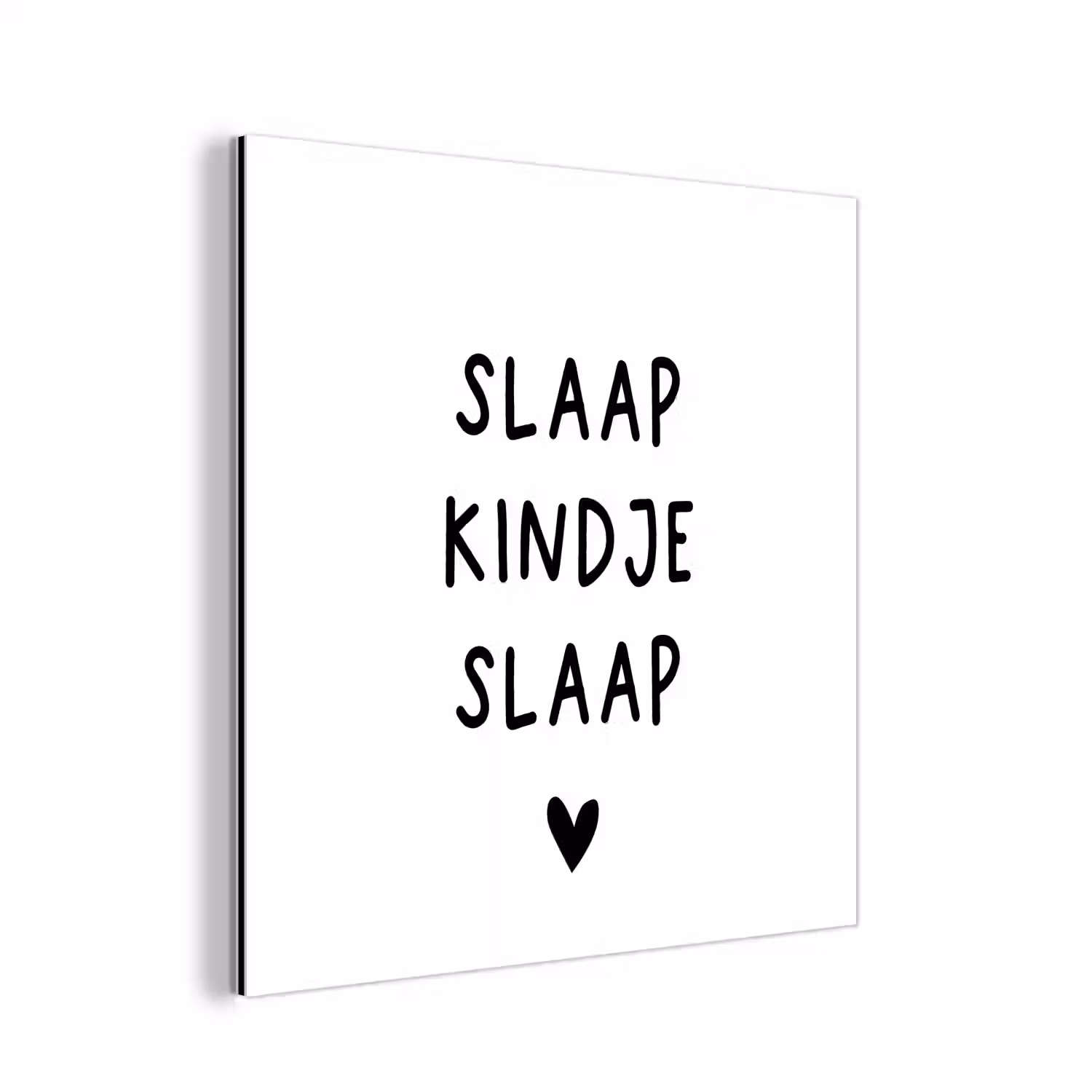 Spreuken - Quotes - Slaap kindje slaap aluminium wit klein -3d