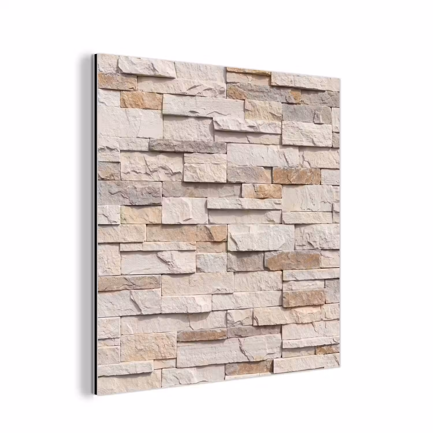 Steen - Muur - Textuur - Rustiek - Beige aluminium wit klein -3d