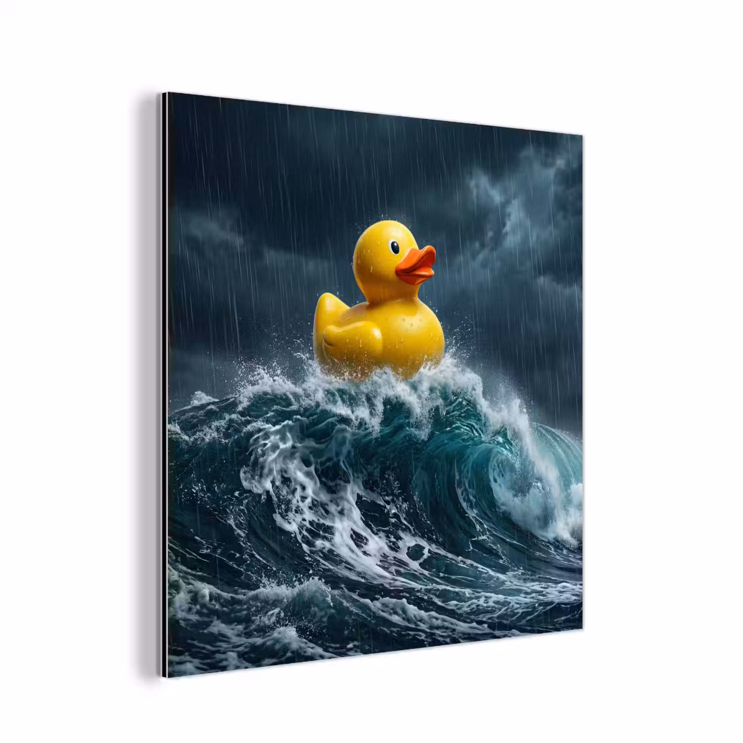 Storm - Badeend - Golven aluminium wit klein -3d