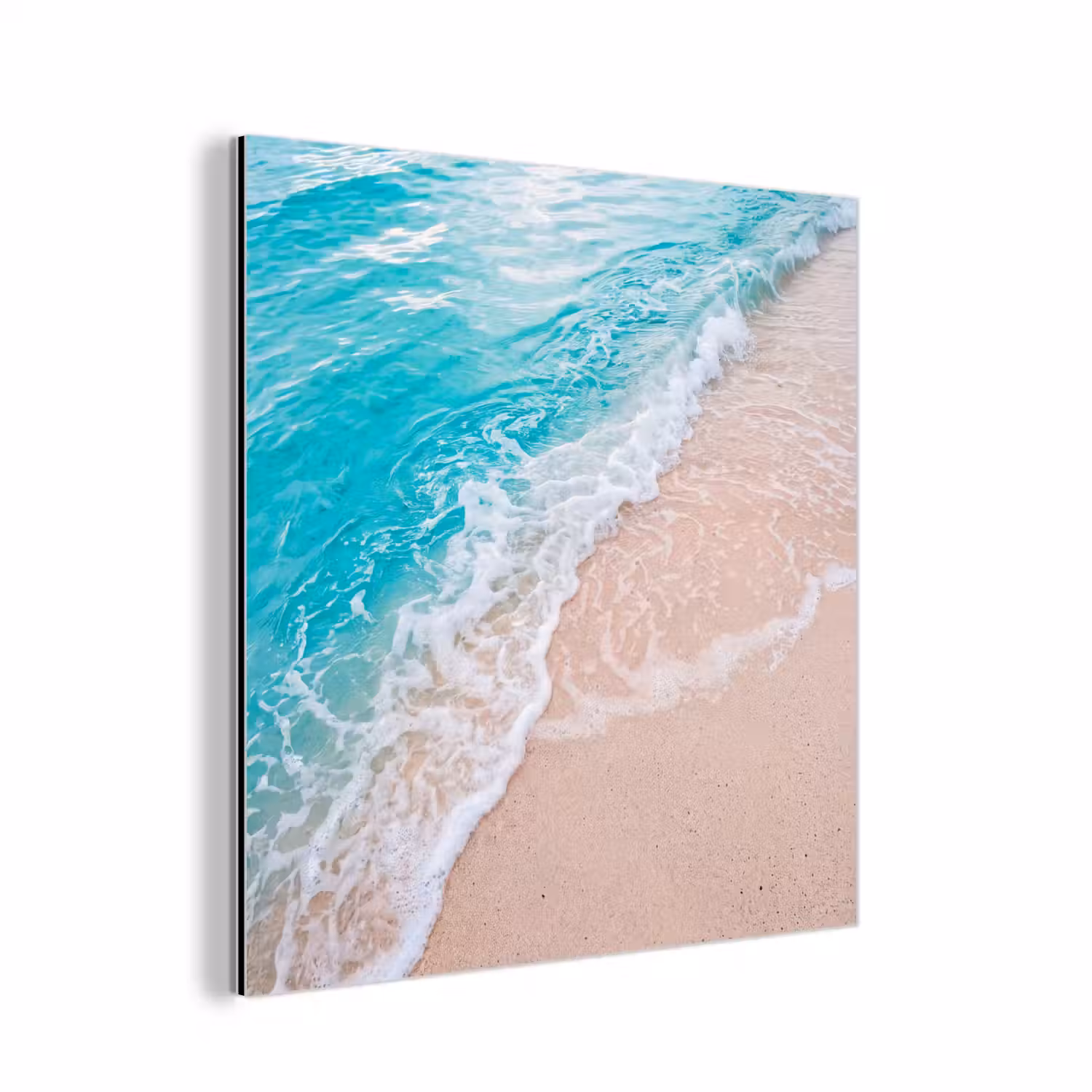 Strand - Zee - Golf - Natuur - Blauw aluminium wit klein -3d