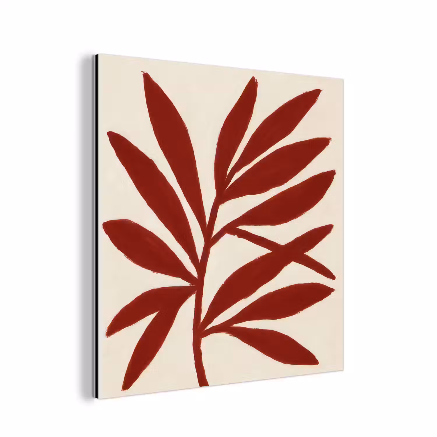 Tak - Bladeren - Rood aluminium wit klein -3d