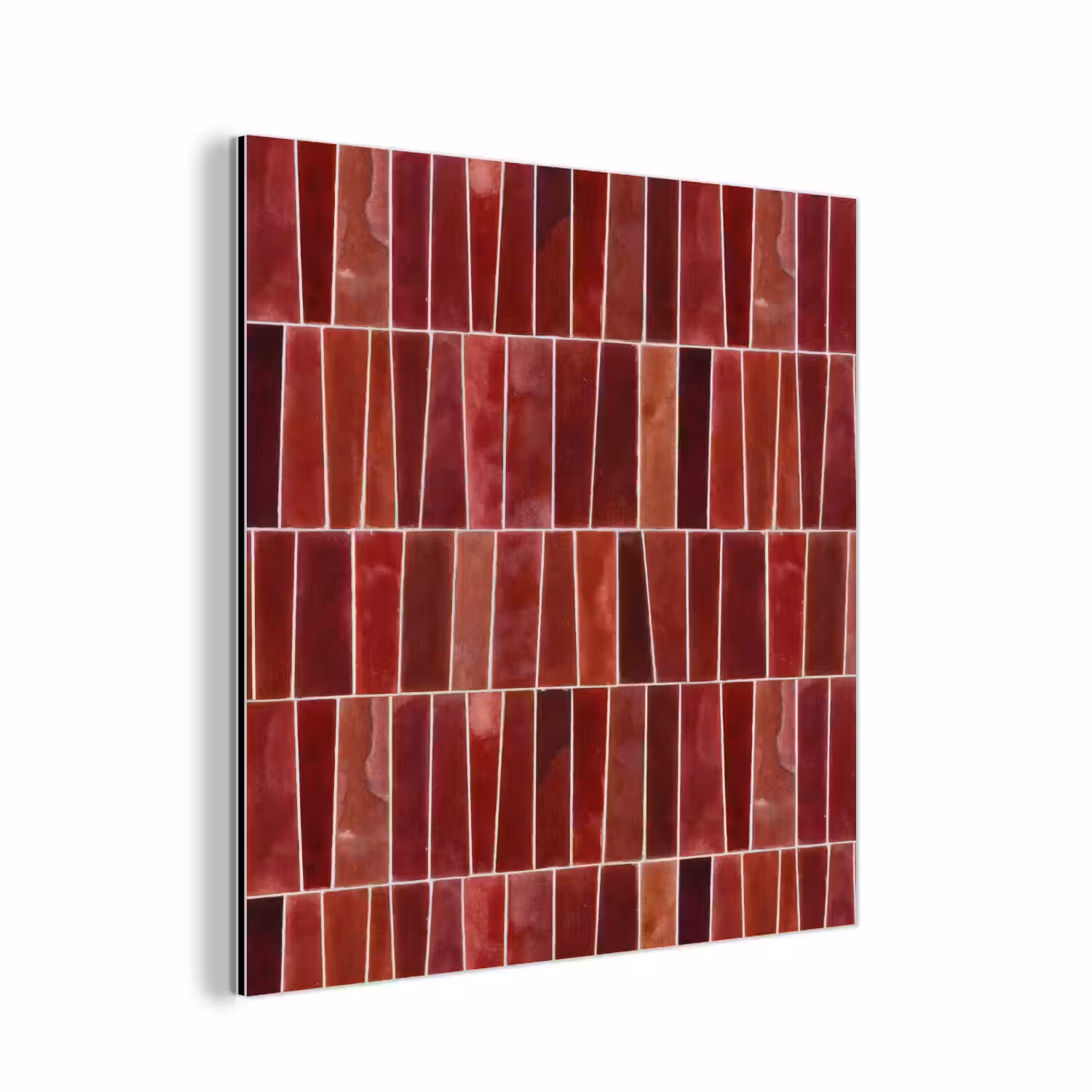 Tegels - Modern - Structuur - Dieprood aluminium wit klein 46 -3d