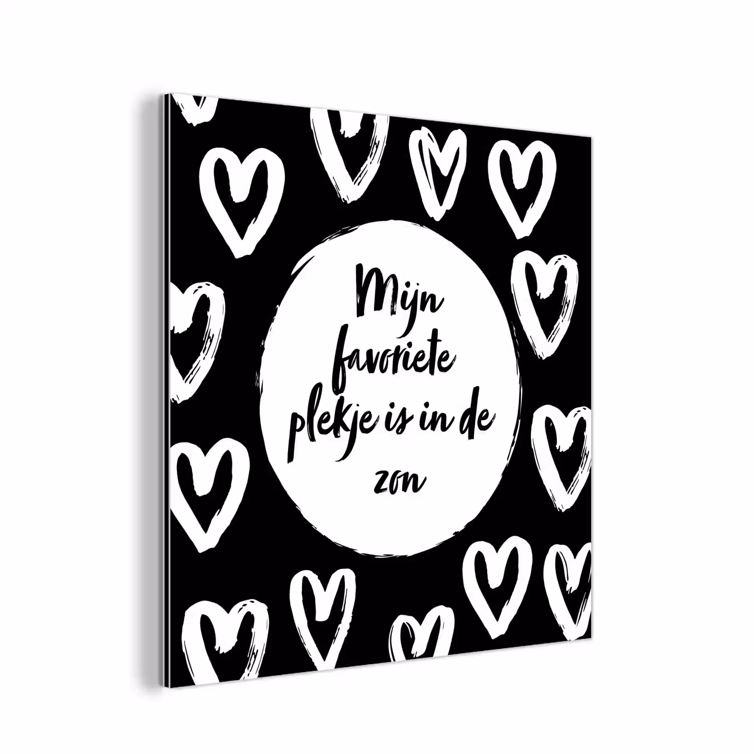 Tekst - Mijn favoriete plekje is in de zon - Quotes - Zomer - Zon aluminium wit klein -3d