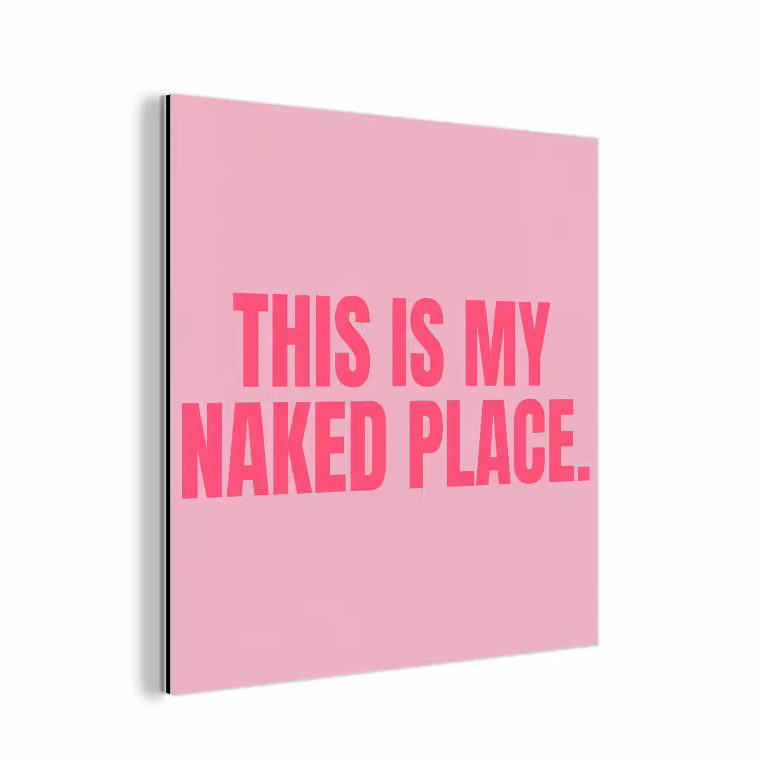 Tekst - Modern - Roze aluminium wit klein -3d