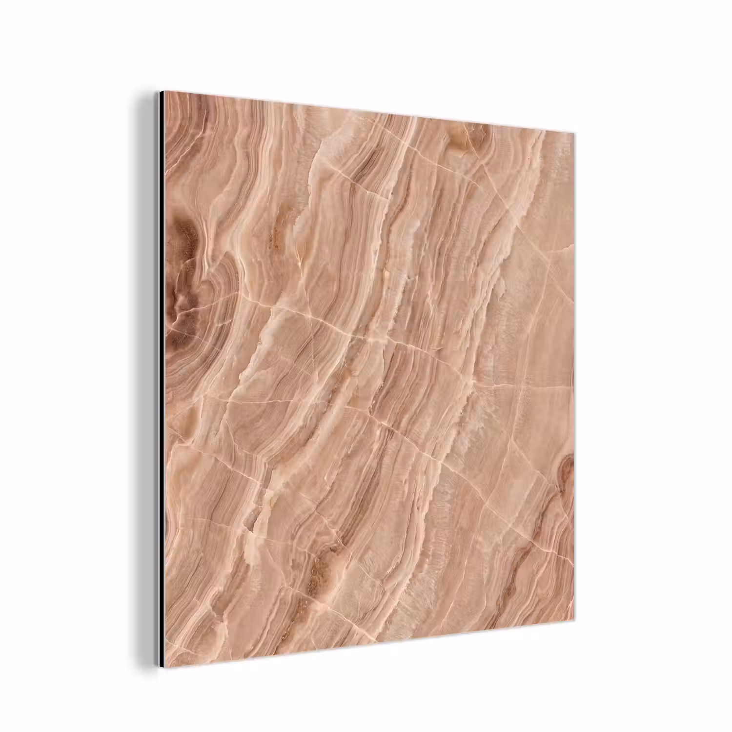 Textuur - Golvend - Abstract - Warm - Bruin aluminium wit klein -3d