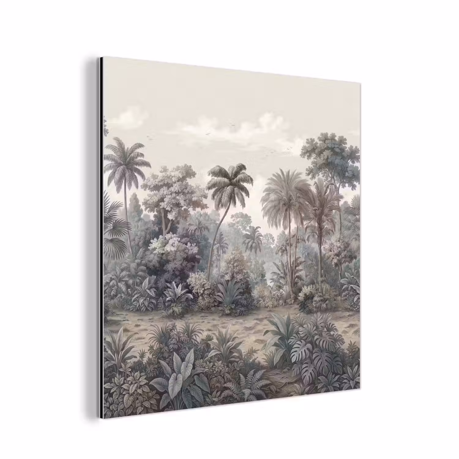 Tropisch - Landschap - Illustratie aluminium wit klein -3d