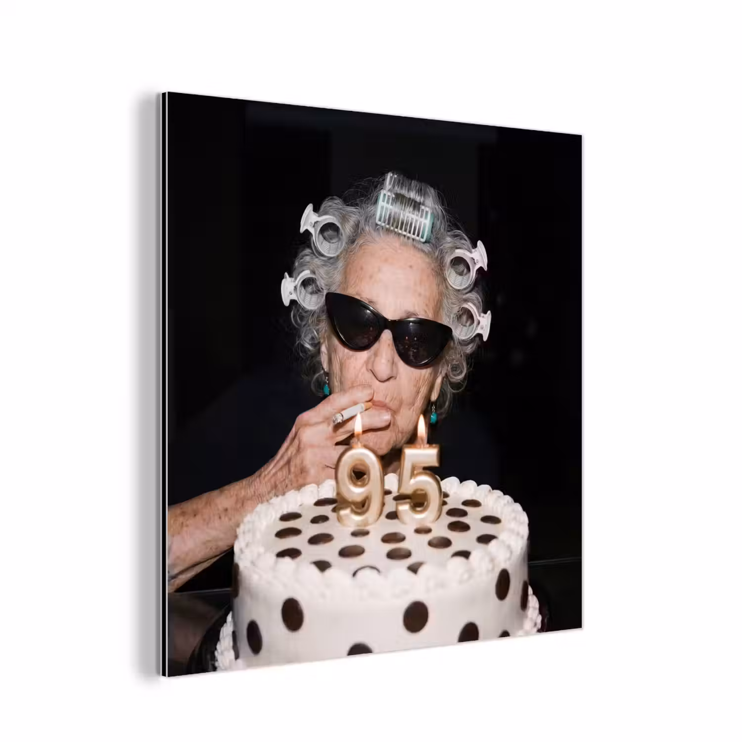 Verjaardag - Krulspeld - Oma aluminium wit klein -3d