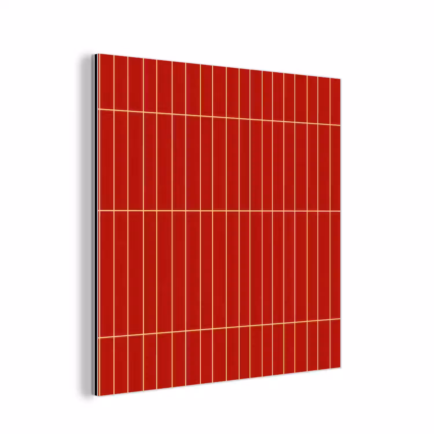 Verticaal - Wandtegel - Helderrood aluminium wit klein 46 -3d