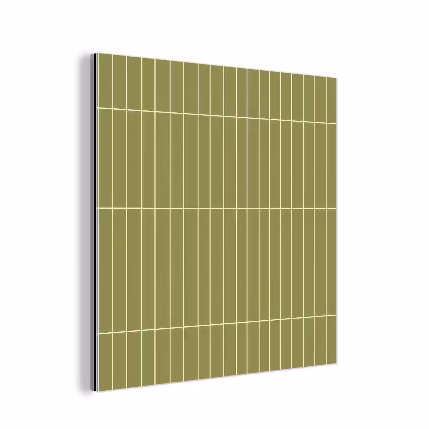 Verticaal - Wandtegel - Olijfgroen aluminium wit klein 46 -3d