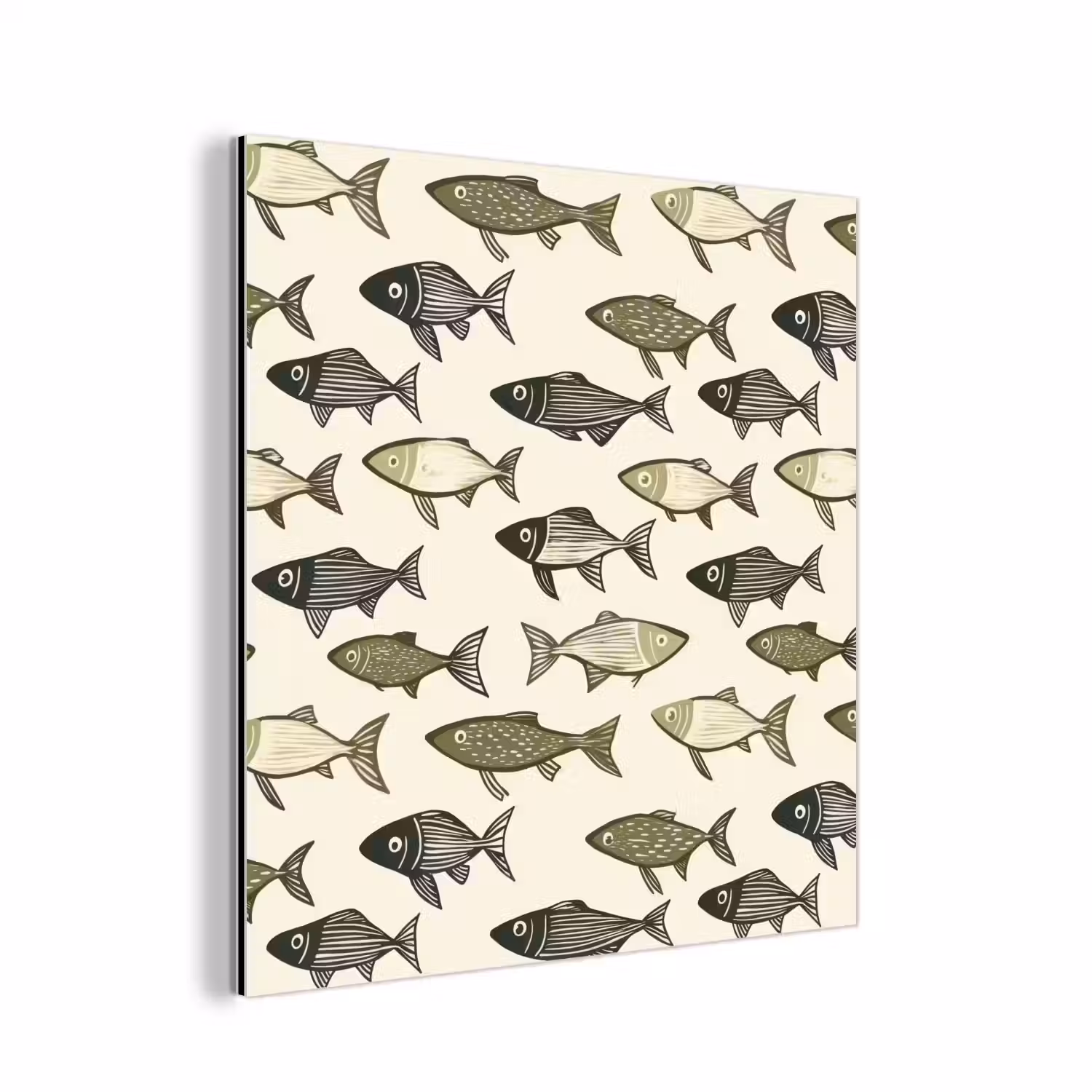 Vissen - Klassiek - Groen aluminium wit klein 46 -3d