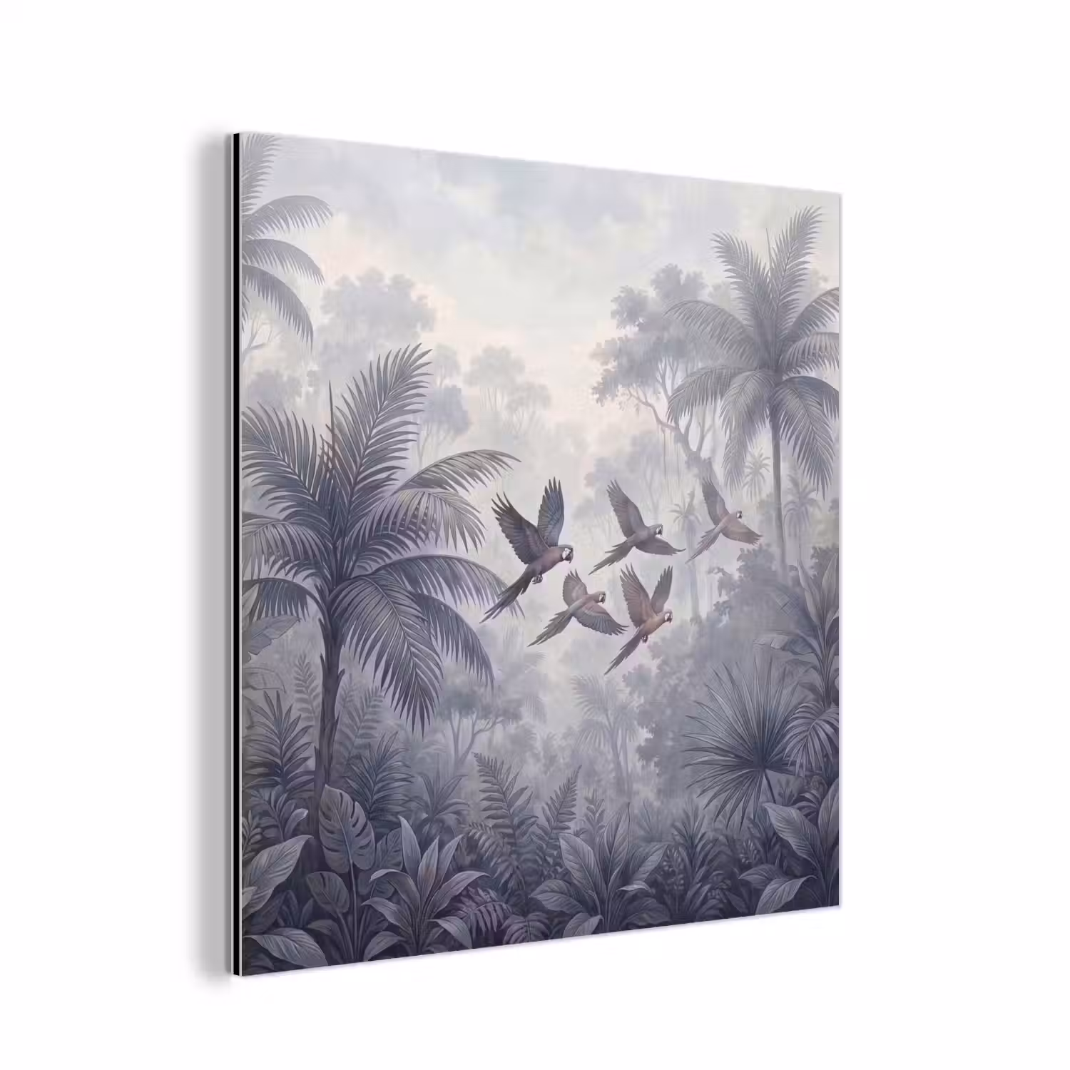 Vogel - Vliegend - Jungle - Vintage - Dieren aluminium wit klein -3d