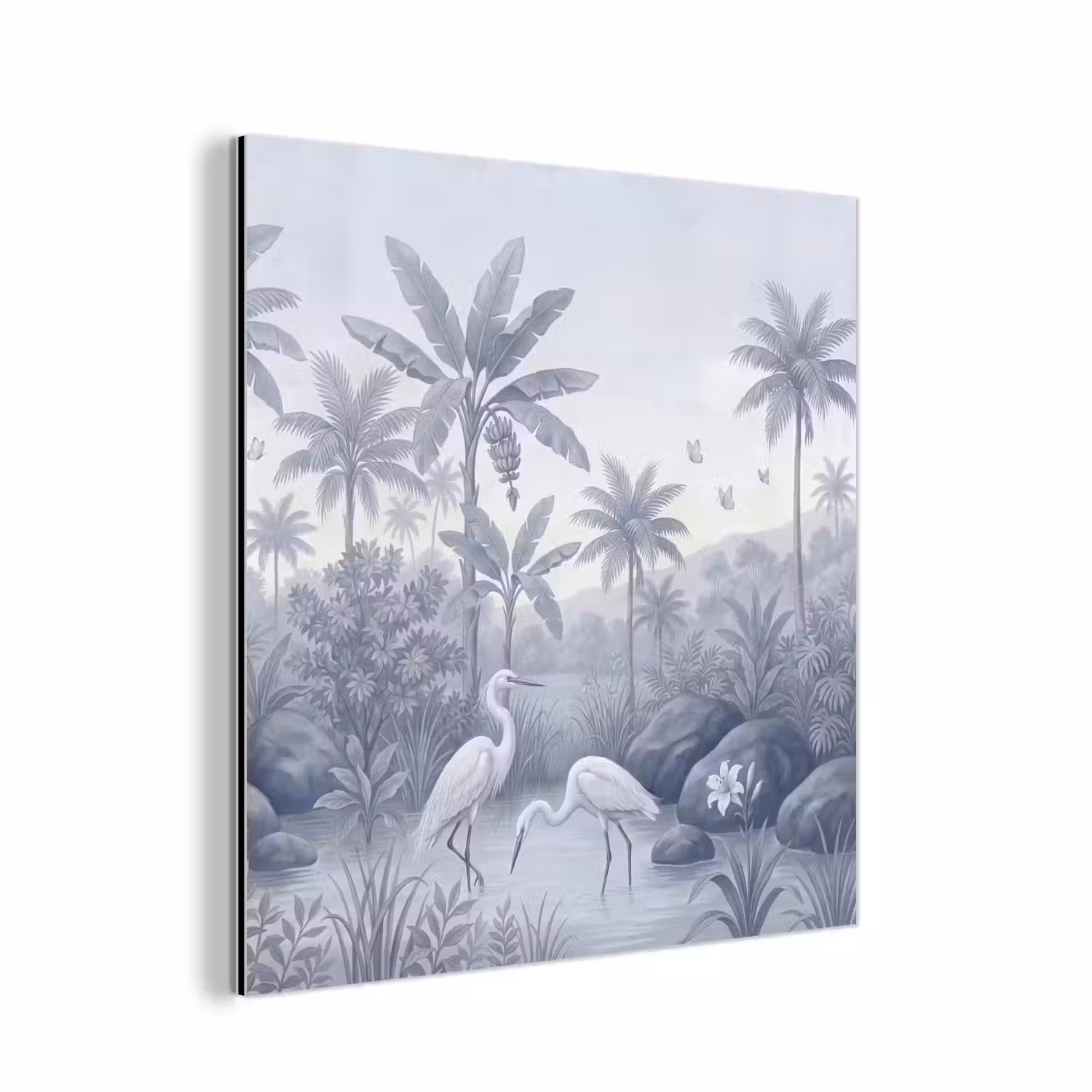 Vogel - Water - Tropisch - Natuur - Blauw aluminium wit klein -3d