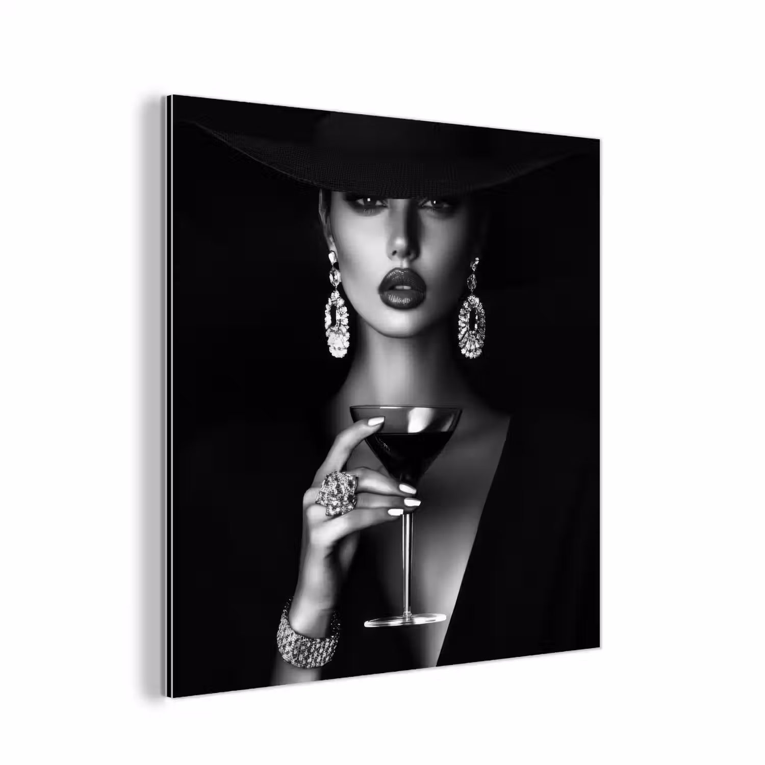 Vrouw - Cocktail - Chic aluminium wit klein -3d