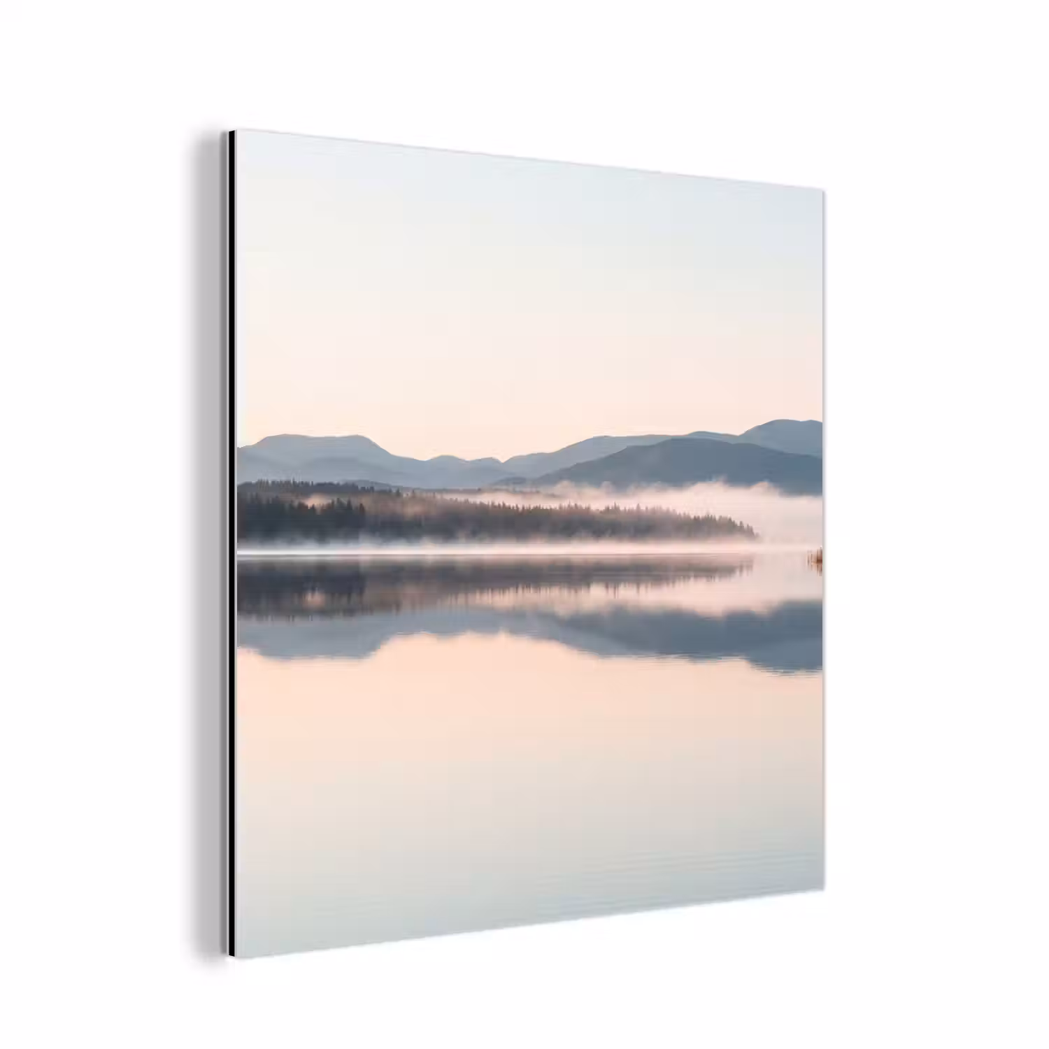 Water - Bomen - Mistlaag aluminium wit klein -3d