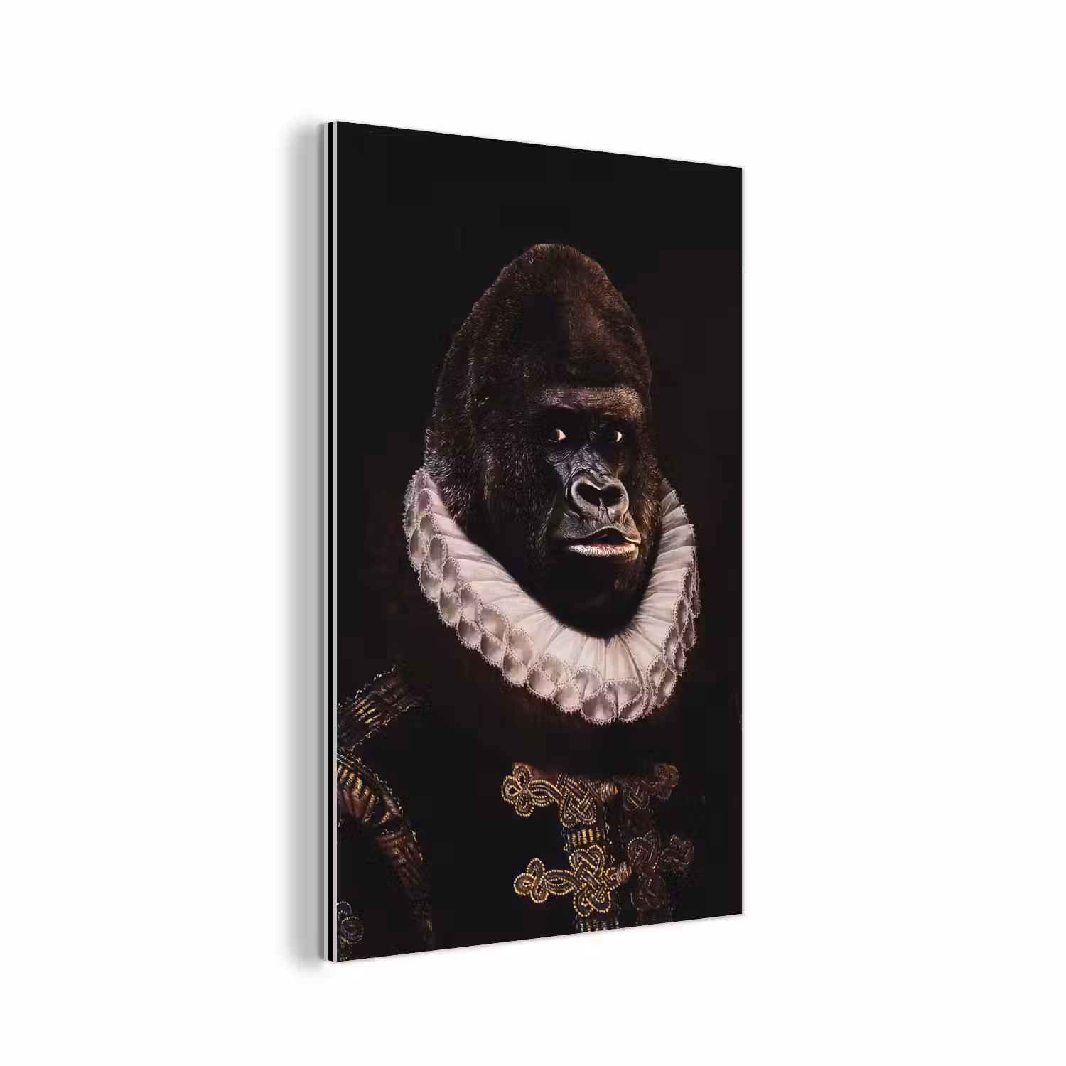 Willem van Oranje - Adriaen Thomasz - Aap aluminium wit klein -3d