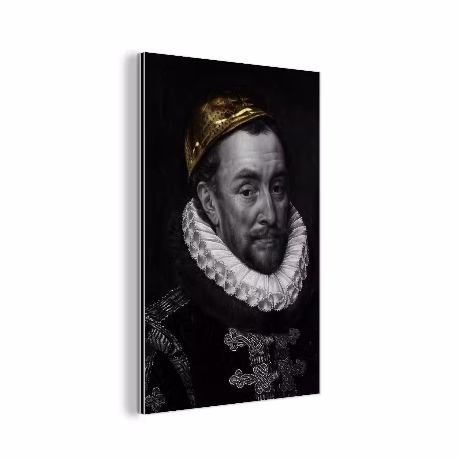 Willem van Oranje - Adriaen Thomasz - Goud aluminium wit klein -3d