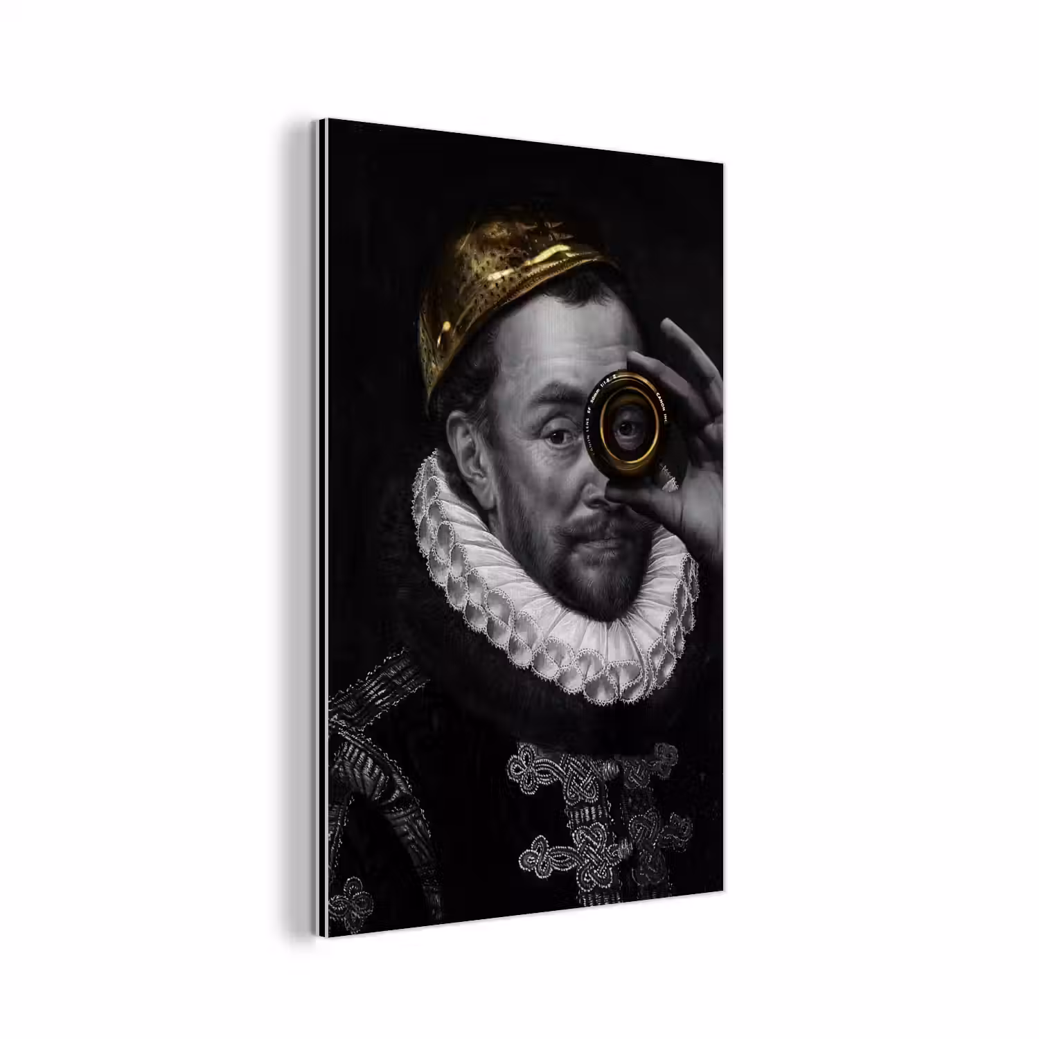 Willem van Oranje - Adriaen Thomasz - Goud - Lens aluminium wit klein -3d