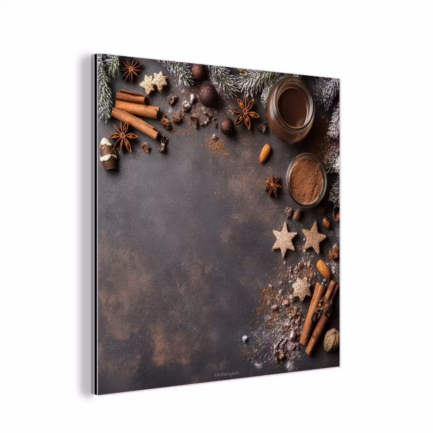 Winter - Kerst - Specerijen - Beton aluminium wit klein -3d
