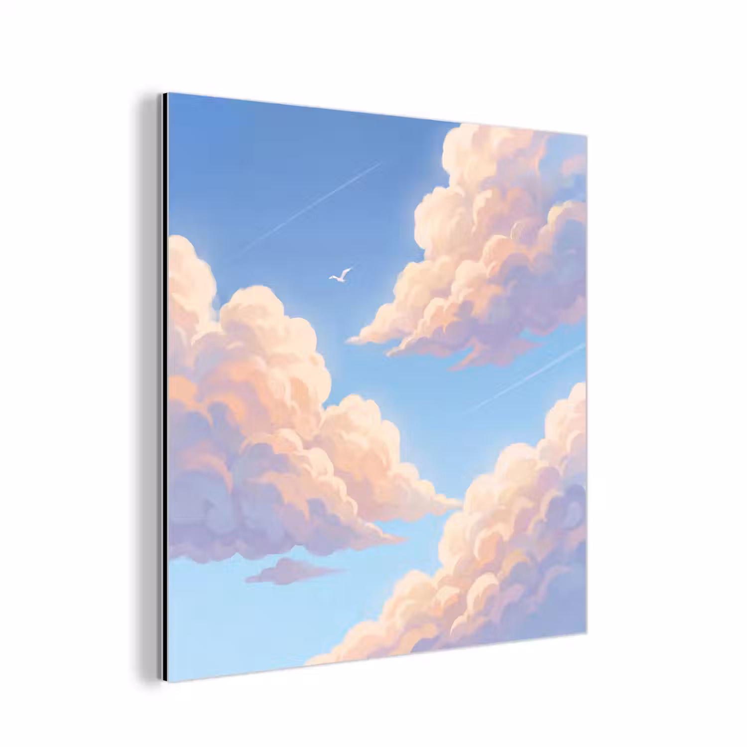Wolken - Lucht - Natuur - Blauw aluminium wit klein -3d