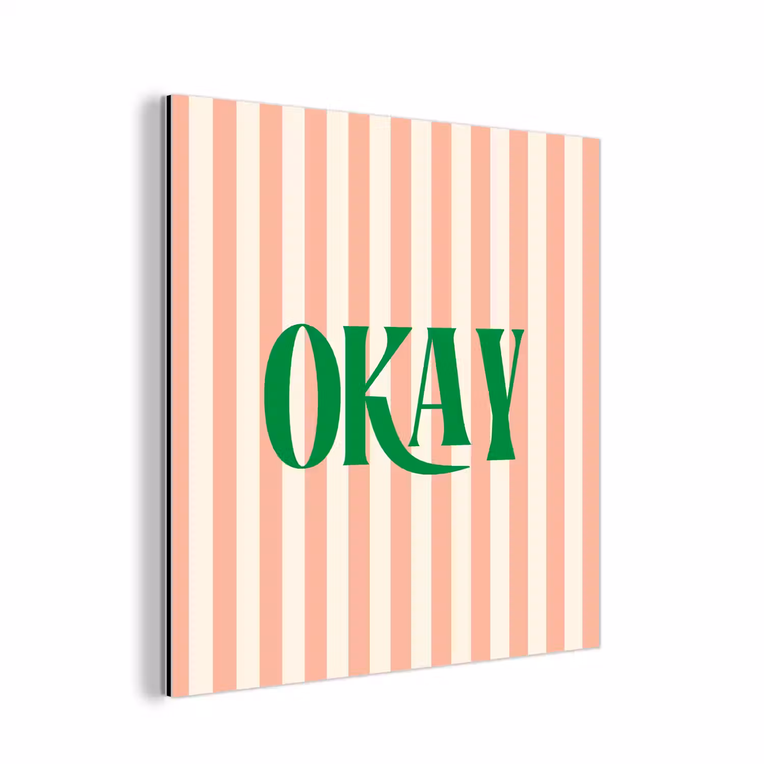 Zachtroze - Groen - Strepen - Okay aluminium wit klein -3d