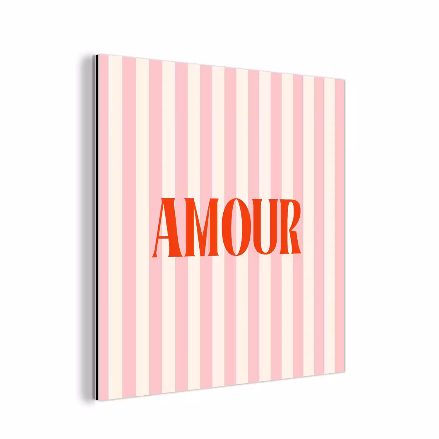 Zachtroze - Rood - Strepen - Amour aluminium wit klein -3d